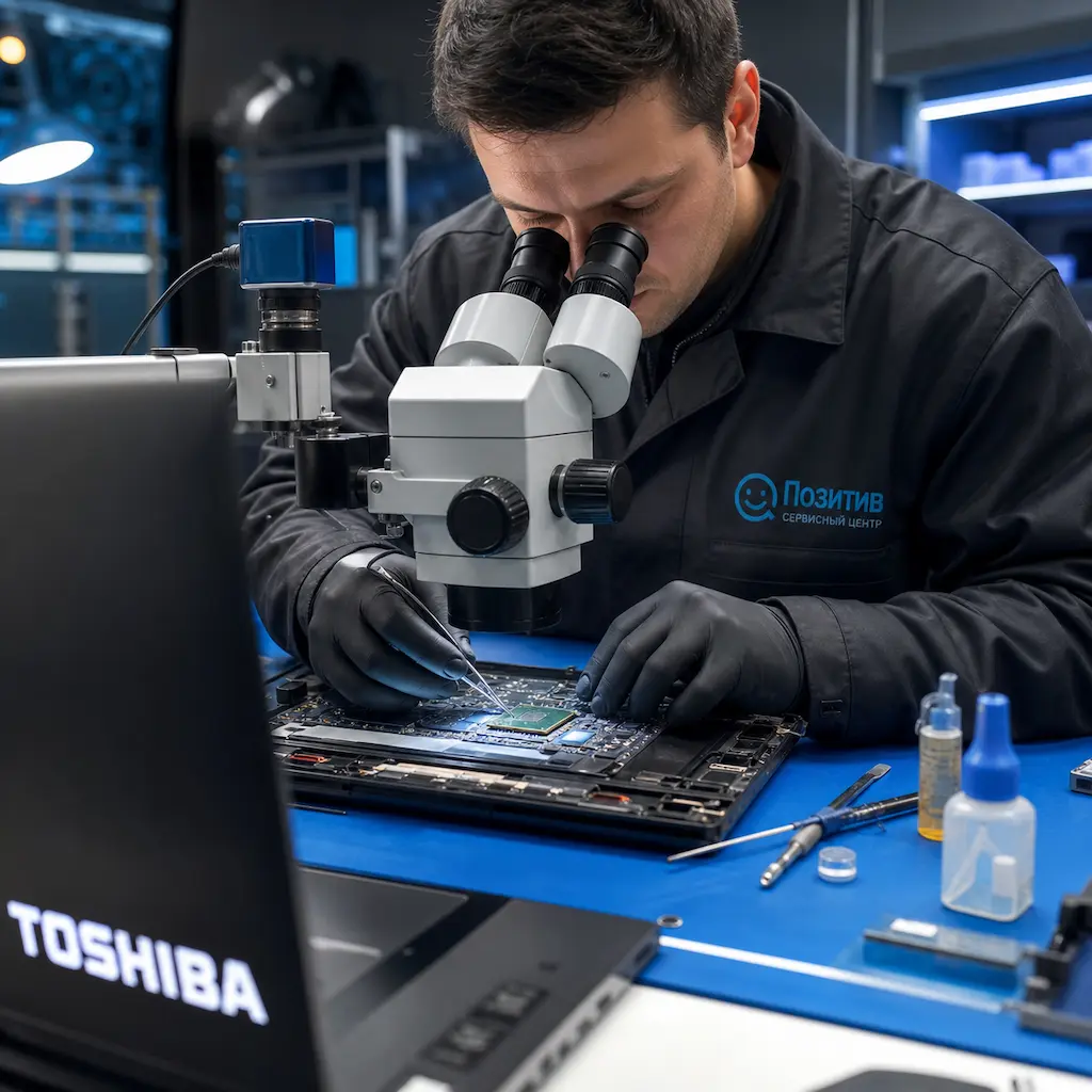 Замена видеокарты ноутбука Toshiba в Котельниках