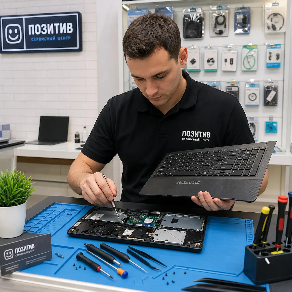 заменить клавиатуру на ноутбуке Packard Bell в Котельниках