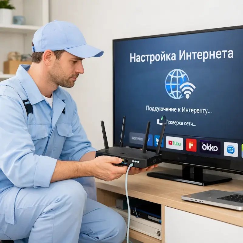 Настройка интернета на телевизоре в Котельниках