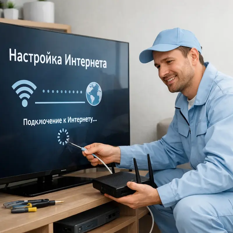 Настройка интернета на ТВ в Котельниках