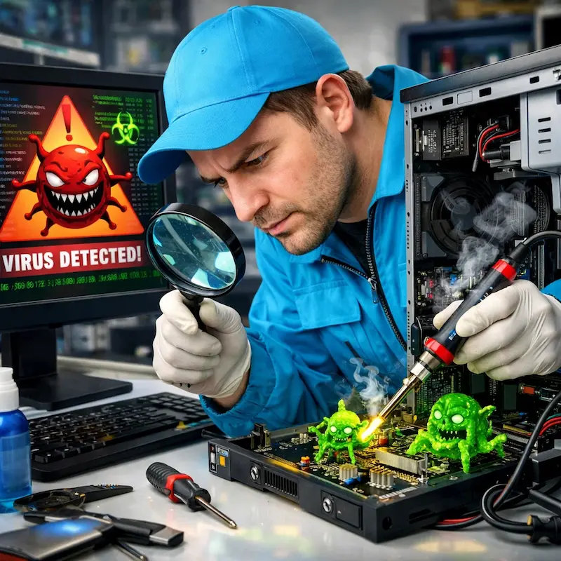 Вылечить компьютерный вирус в Котельниках